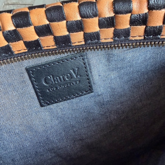 Clare V Black and Brown Woven Grande Fanny Bag - Picture 3 of 5